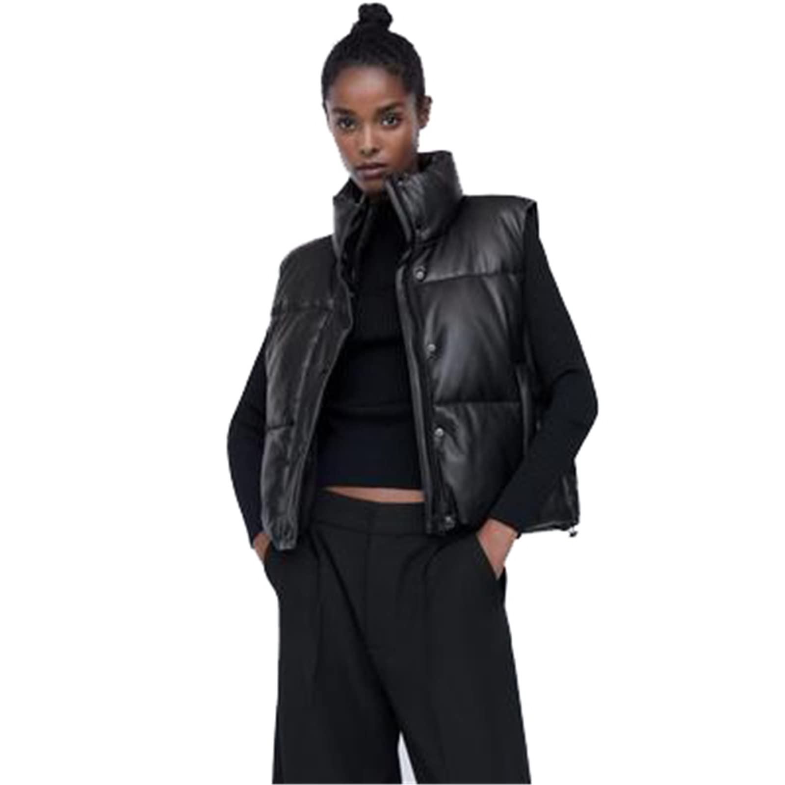 Amazon.co.jp: レディース ダウンベスト 女性用パッド入りダウン