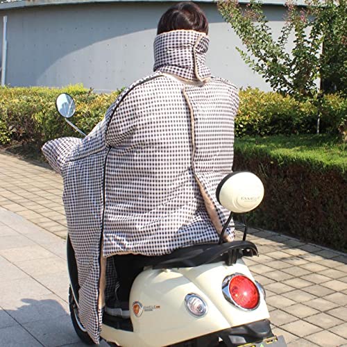 Générique Tablier Scooter, Couvre Jambe Scooter Le Pare-Brise de Voiture électrique est Hiver Plus Velours épais Coupe-Vent Grande Taille Double Eau Pluie Inclusive