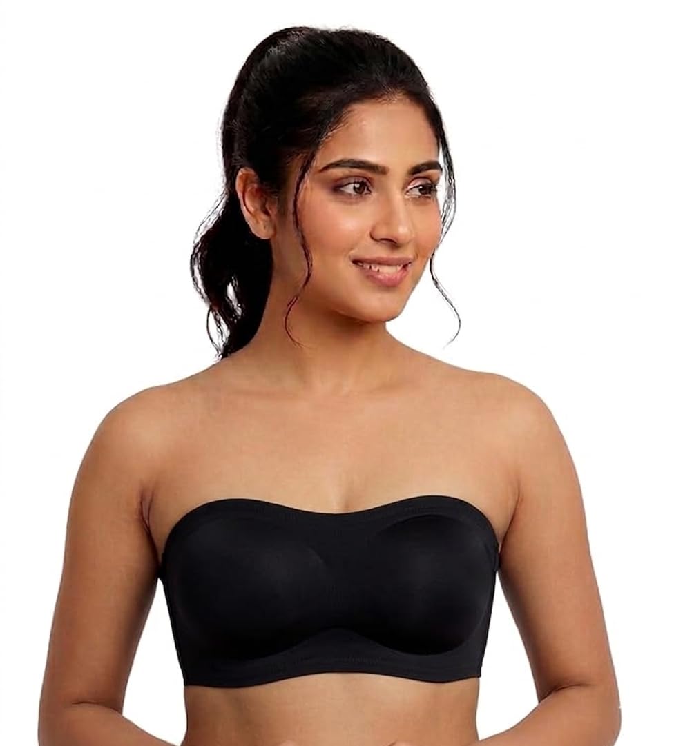 eleg & stilance Women’s Strapless Push-Up Bandeau Bra | Anti-Slip Non-Wired Padded Tube Bra | Seamless Comfortable Invisible Innerwear for Off Shoulder & Backless Dresses-picture-23
