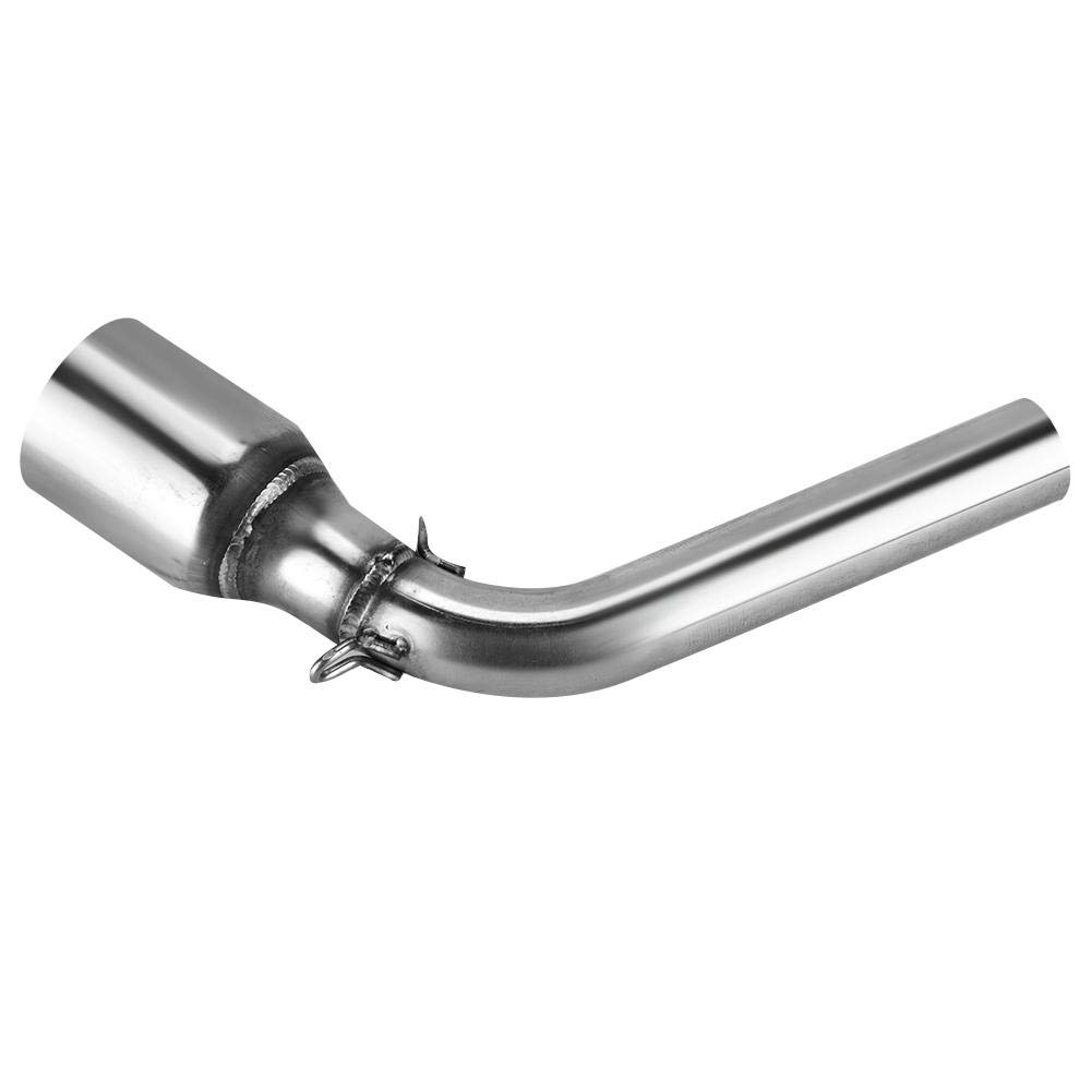 KIMISS Tuyau Central D'échappement Moto Adaptateur de Connexion de Tuyau Intermédiaire en Acier Inoxydable pour MSX125 2013-2015,Argent