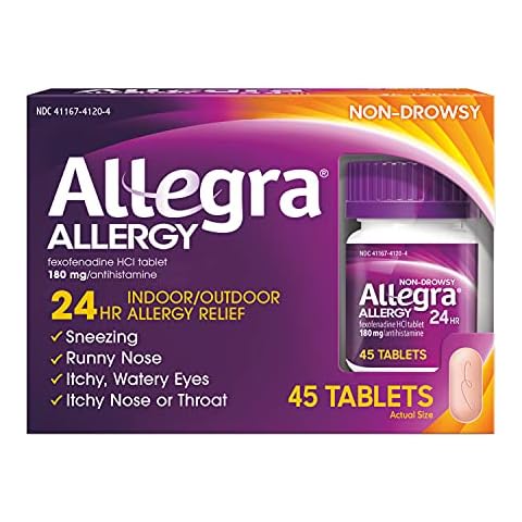 Allegra Allergy 24 Hour Tablets - 180 mg - 45 Tablets Cover