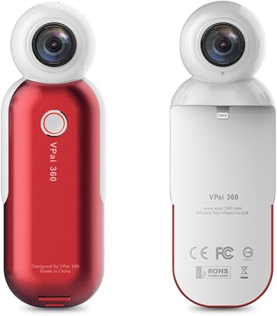 Amazon Co Jp Vrcam X2 4k 360度カメラ Hd デュアル広角魚眼レンズ Iphone Live On Facebook Youtube 家電 カメラ