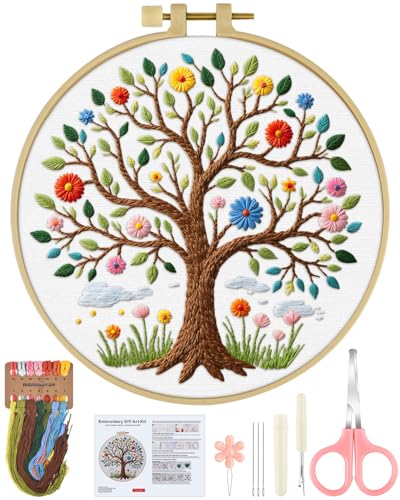 ERKOON Embroidery Kit for Beginners Adult, Cross...