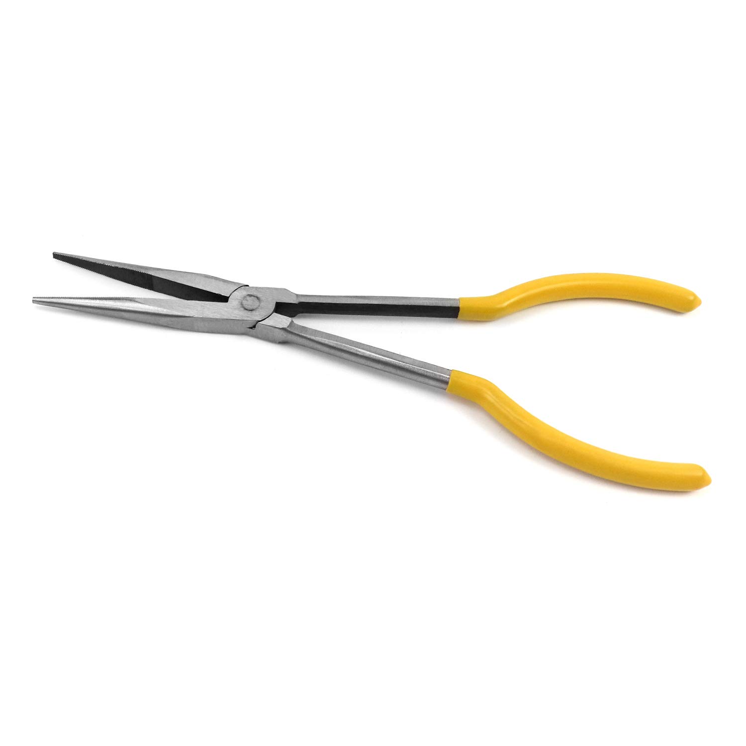 QWORK Pinze a becchi lunghi, Pinze a becco, con impugnatura antiscivolo per la riparazione di piccoli spazi, 280mm / 11"