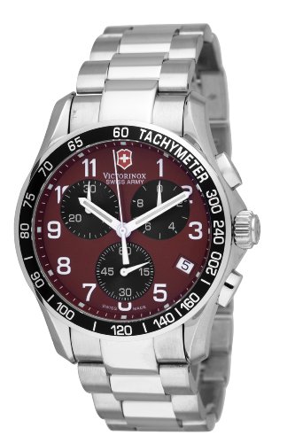 Preisvergleich Produktbild Victorinox Swiss Army 241148 Klassische Chronograph, rotes Zifferblatt