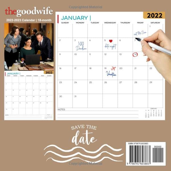The Good Wife 2022 Calendar: OFFICIAL The Good Wife calendar 2022 Weekly & Monthly Planner with Notes Section for Alls The Good Wife Fans!-24 months - Movie tv series films calendar.11 image 3