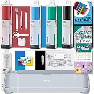 Cricut Maker 3 Machine Smart Vinyl & Tools Bundle DIY Matless Cutting with 10X Force, 2X Faster, Cuts 300+ Materials, Compatible with iOS, Android, Windows & Mac, Bluetooth Connectivity Beginner Pro