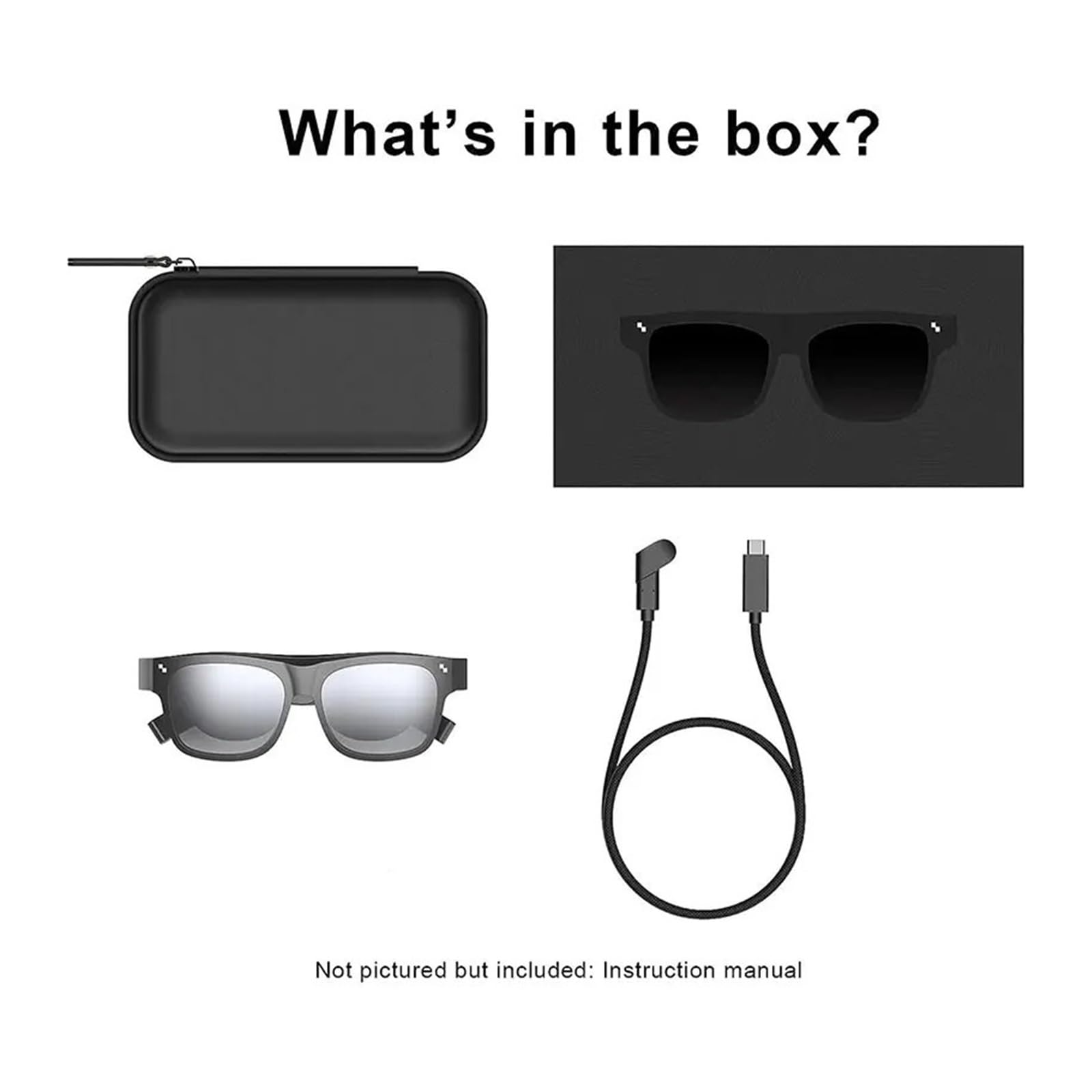 XR Glasses 1S With Micro OLED 1080P Video Display Glasses Dynamic Stereo Sound 3D Movie Watch Game On PC/IOS(Style 2)
