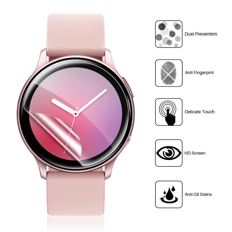 Image of Enlinea Smart Watch Screen Guard Membrane For Amazfit Active 2 Premium 44mm | Pack of 9 | Ultrathin 9H Anti Shock Flexible Screen Protector Tpu Membrane | Edge To Edge Coverage | Pack Of 9
