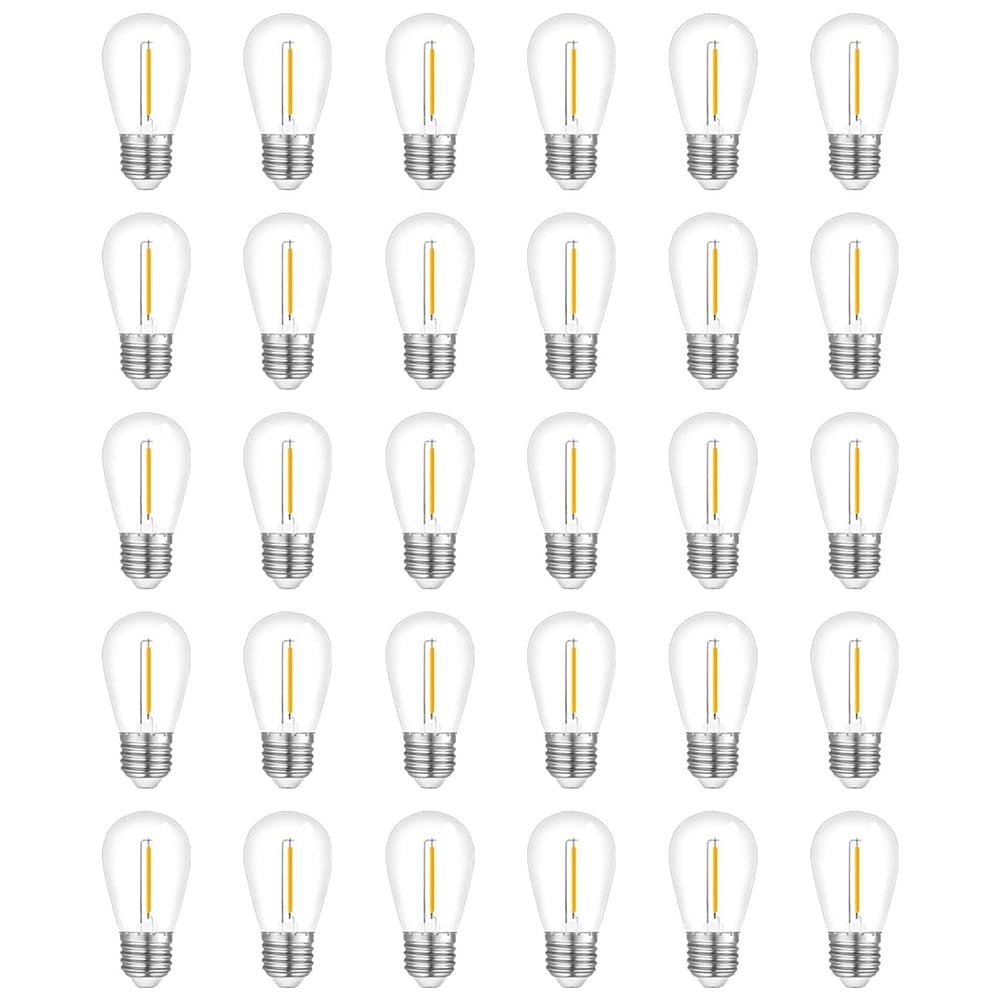 Ampoules pour Guirlande Lumineuse D'Extérieur E26 S14 Étanche Blanc Chaud Luminaire Jardin