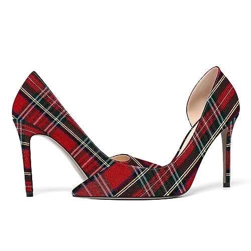 ROSERWISH Womens Sexy Fashion Slip On Evening Pointed Toe Patent Stiletto High Heel Pumps Shoes 4 Inch 6