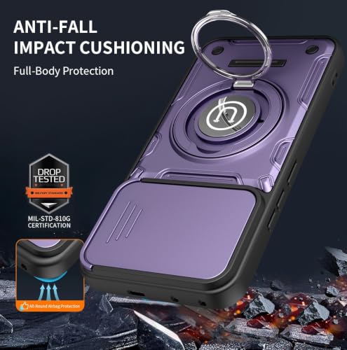 Coque Honor 400 5G antichoc avec protège-caméra coulissant et béquille