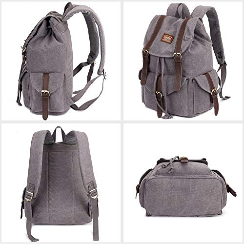 Mochila Vintage de Lona para Senderismo KAUKKO miniatura 4