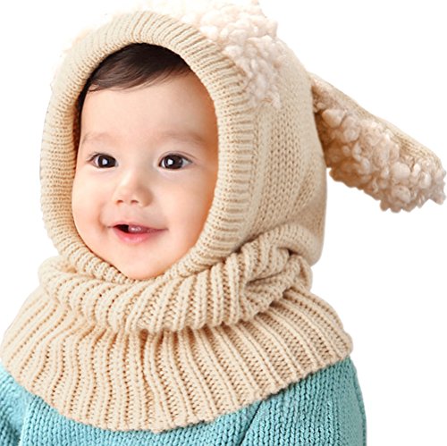 Bienvenu Baby Girls Boys Winter Hat Scarf Earflap Hoodie Scarves Skull Caps2
