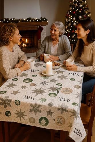 texpot Weihnachtsdecke 140 x 120 cm Xmas Weihnachten abwaschbar...