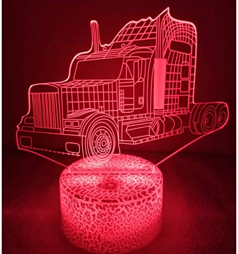 Lampada 3D Camion A Illusione Ottica – 7 Colori Con Touch E USB – Regalo Originale