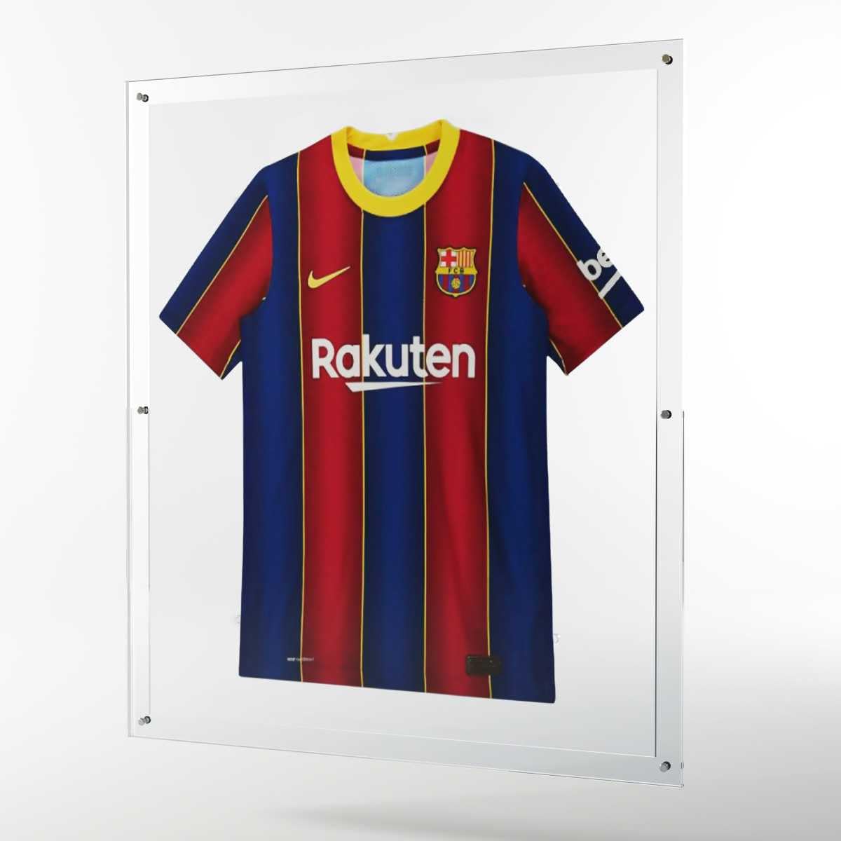 Genérico Estudio Plast Marco Premium para Camisetas Deportivas – Expositor Acrílico Cristal 3 mm con Suspensión en Cables de Acero (Marco Completo 10 mm)
