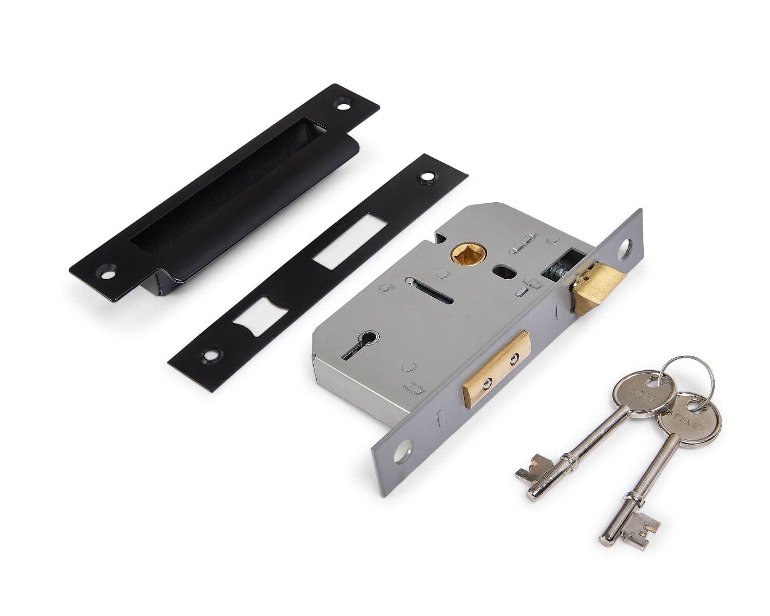SECURITY SOLUTIONS 5 Lever Sashlock 64mm UKCA/CE Fire Rated Matte Black