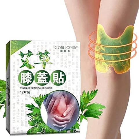 COTTILE Knee patch of pain relief 12 pieces/box knee pain relief patch hot moxibustion plaster leg pain relief wormwood sticker Cover