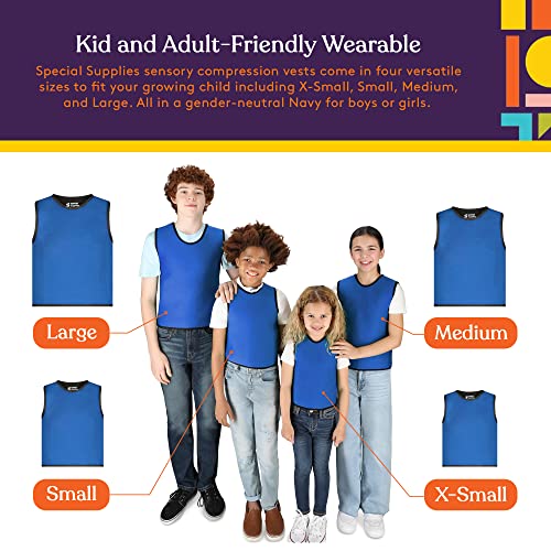 Special Supplies Sensory Compression Vest Deep Pressure Comfort (Blue, X-Small) - Image 7