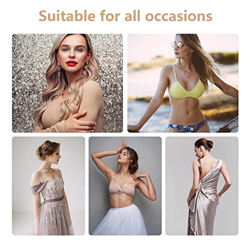 Bstvlogo Silicone Nipple Covers Women's Reusable Adhesive Invisible Nippleless Covers Round Breathable Refreshing 2 Pairs #TOP6