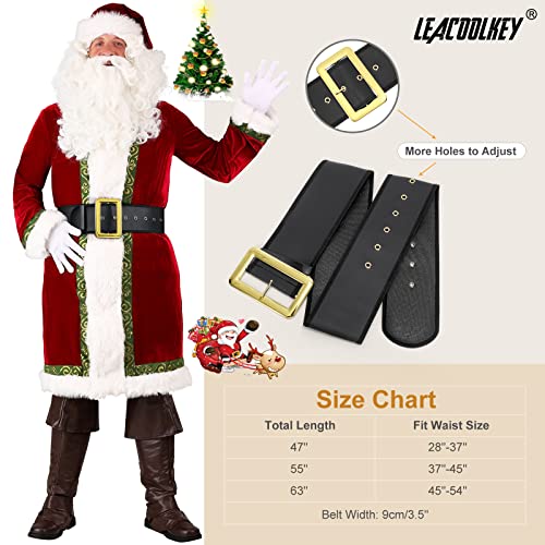 LEACOOLKEY Christmas Santa Claus Belt for Adults - Black Pirate Novelty Accessory for Men and Women3