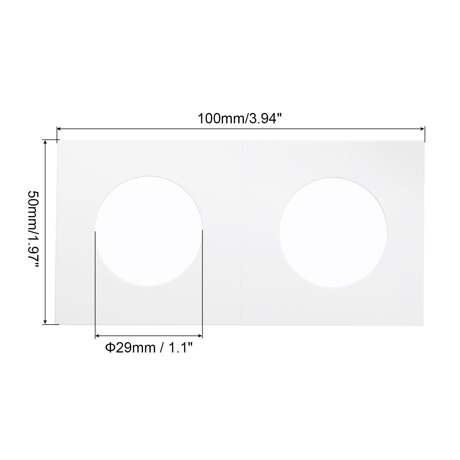 PATIKIL 2x2 Coin Flips, 250 Pack 29mm Cardboard Coin Holder Paper Coin Holders for Coin Collection Supplies Collector White - Image 2