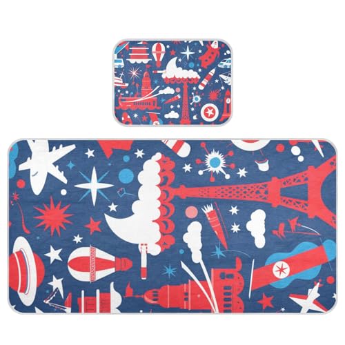 Red and White 4th of July Independence Day Cooling Baby Mattress Pee Training 28