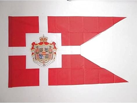 Royal Standard of Denmark Flag 2 x 3 for a pole - Danish Kingdom flags 60 x 90 cm - Banner 2x3 ft with hole - AZ FLAG