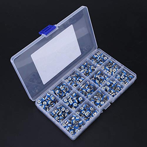 375 piezas potenci�metro resistencias variables 15 valores kit surtido de resistencias variables con caja