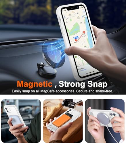 Image of Magnetic Compatible with iPhone 11 Phone Case, [Built-in Invisible Kickstand][Compatible with MagSafe] [Military Grade Shockproof] Slim Translucent Matte Phone Case for iPhone 11 6.1 inch