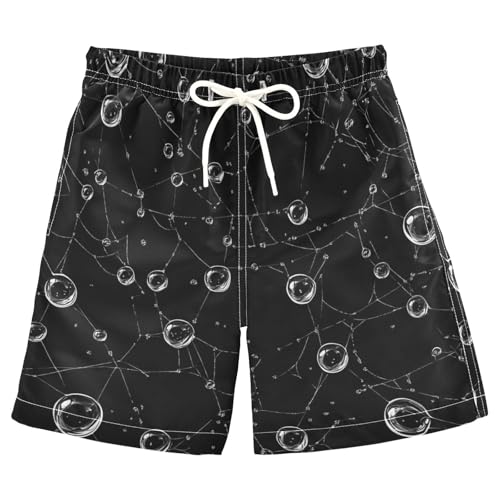 Boys Beach Board Shorts Cobweb Drop Water Swim Trunk Teen Swimwear 8-16Y Multicolor