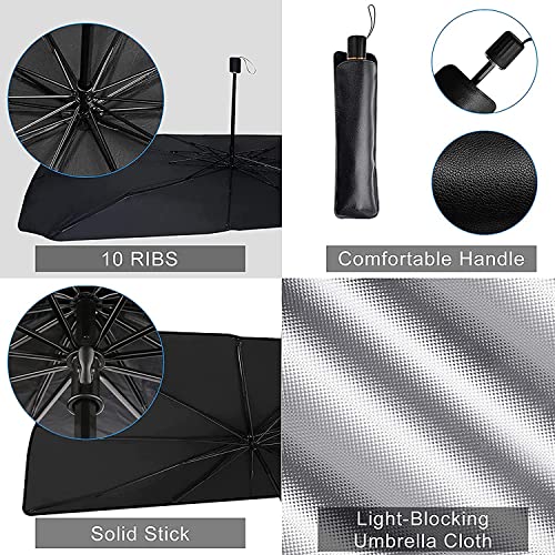 Image of NEWKIBOU Car Sun Shade, Folding Windshield Protector with Anti UV Rays, Universal Fit for Most Vehicles