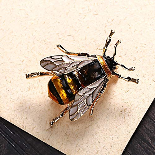 Fashion Natural Insect Animal Enamel Brooches Bee Bumble Bee Spider Alloy Pins Vintage Jewelry2