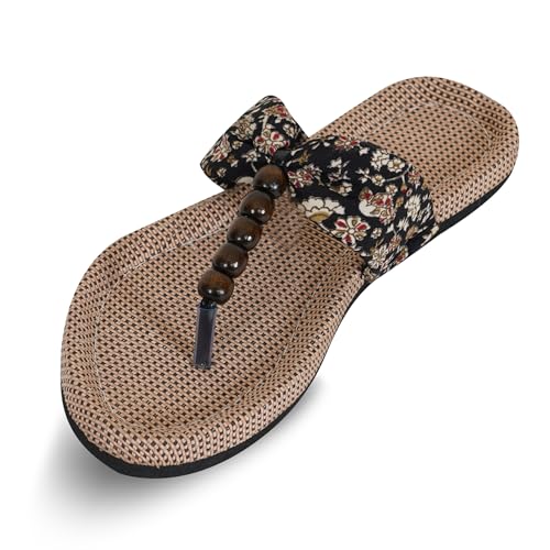 Image of Women's Slippers | Comfortable Flat Chappals for Women with Bow Detail | Stylish Casual Chappals, Trendy Summer Sandals, Comfortable Footwear for Daily Use