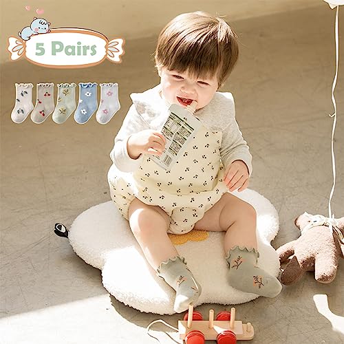Baby Toddler Girls Ruffle Socks Little Girl Frilly Dress Socks for Newborn Infant Crew Cotton2