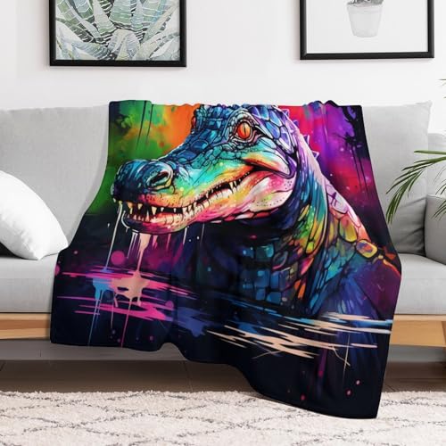 Couverture crocodile lavable machine pour réchauffer les soirées fraîches - 3
