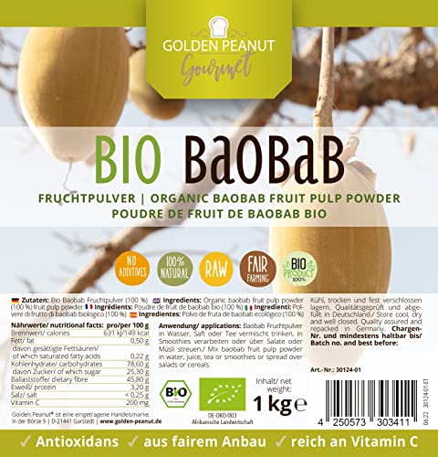 GOLDEN PEANUT Gourmet Bio Baobab - Polvere per