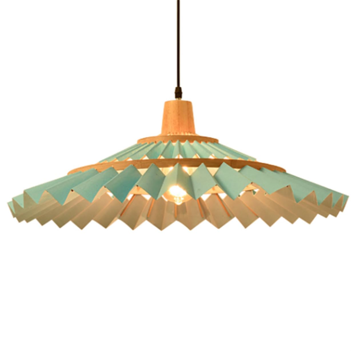 SHUANGZ Farmhouse Bamboo Wicker Pendant Light for Kitchen Island Lamp Fixture with Red Faux Parchment Shade Umbrella Shape Bamboo Wicker Chandelier for Bar Counter Cafe Living Room 1-Pack
