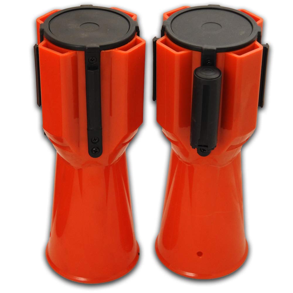 Absperrset Leitkegel 75cm + UvV-Conny Absperrband rot 5 Meter + reflektierender Leitkegel mit RA1 Folie (vierer Set)