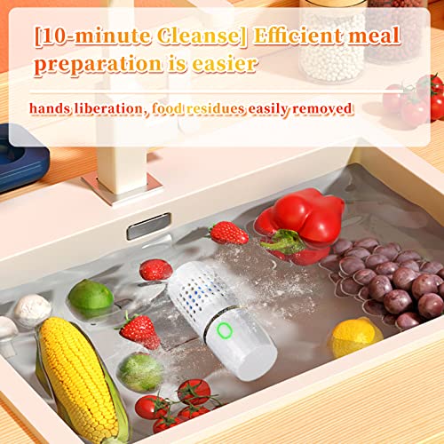 Fruit And Vegetable Cleaner,Portable Fruit Cleaner Device In Water,Fruit And Vegetable Washing Machine For Deeply Cleaning Fruit, Vegetable, Rice, Tableware,Kitchen Gadget(White) #TOP3