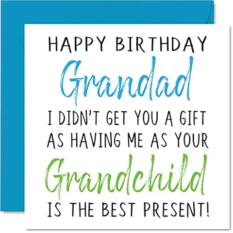 Funny Birthday Card for Grandad from Grandchild Cover