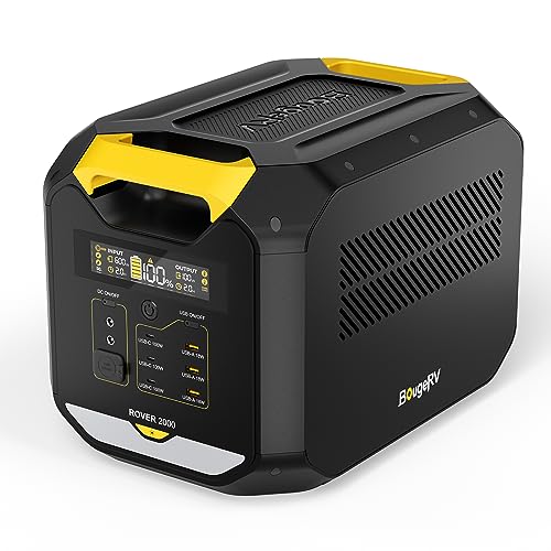 BougeRV 2008Wh ROVER2000, 2200W portable power station, 1 hour rechargeable semi-solid battery, support 1500W solar input, ideal for breakdowns, campi...