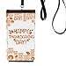 Thanksgiving Day Word Pattern Phone Wallet Purse Hanging Mobile Pouch Black Pocket