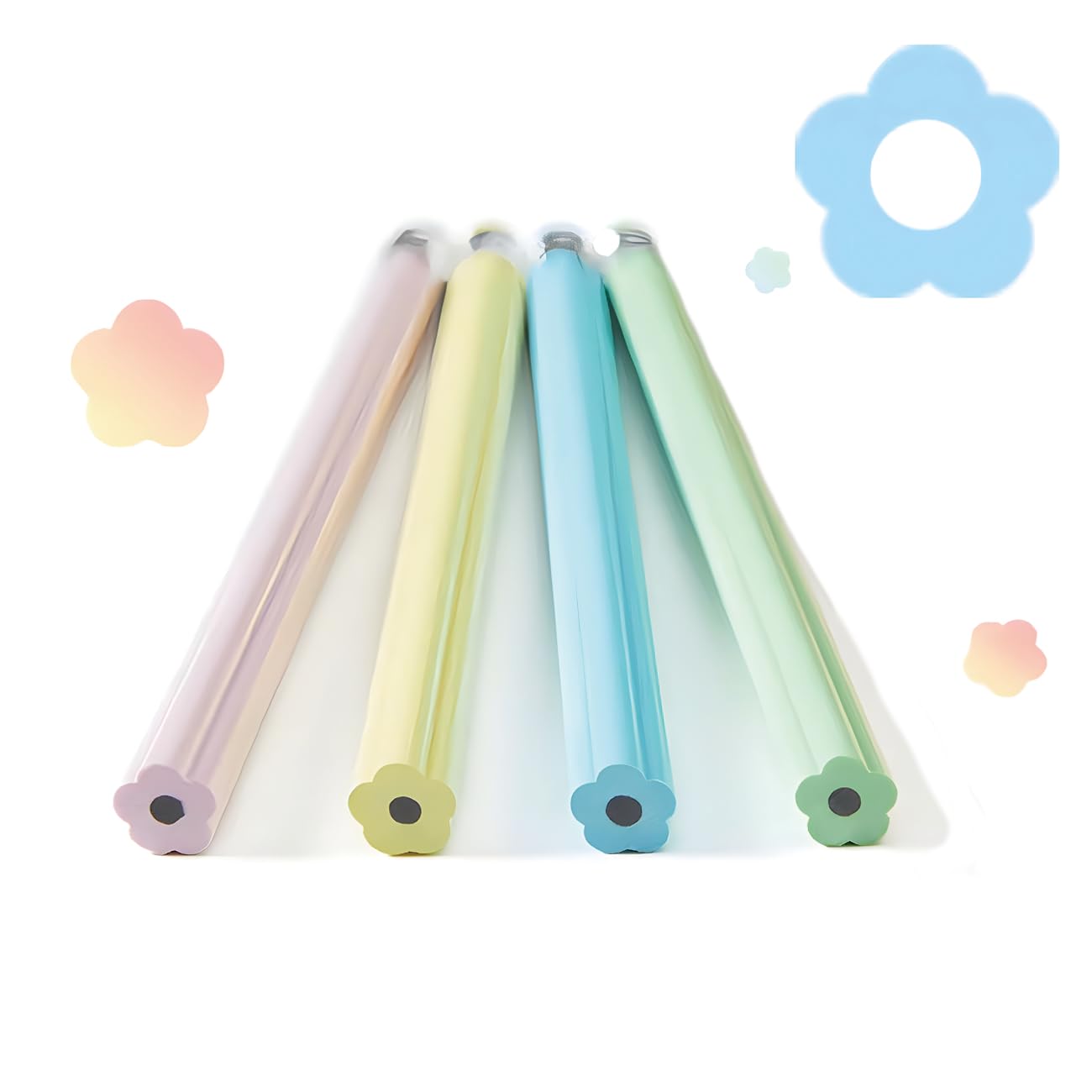 Cute  #2, Fun Number 2 Pencils for Kids, Girls Pretty Pencil 12 Count Pack: Flower Pencils