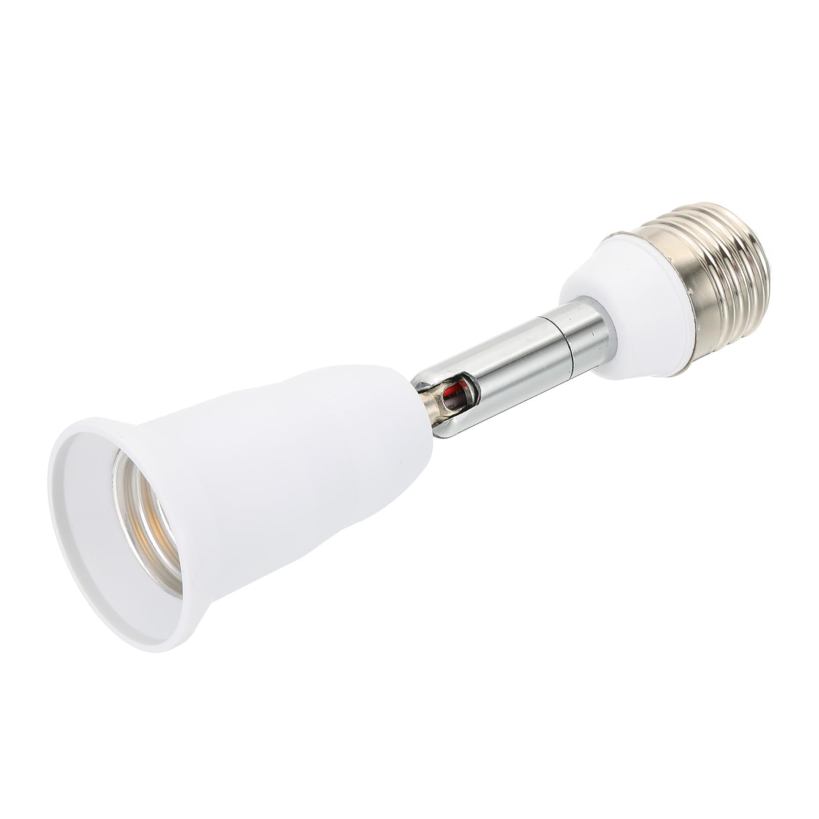 VIAPUICE E26/E27 Light Socket Extender 180° Vertical & 360° Adjustable | Extension 114mm Lamp Socket Extension Adapter Max 100W 250V Bulb Base Extender for Home Indoor Lighting, White