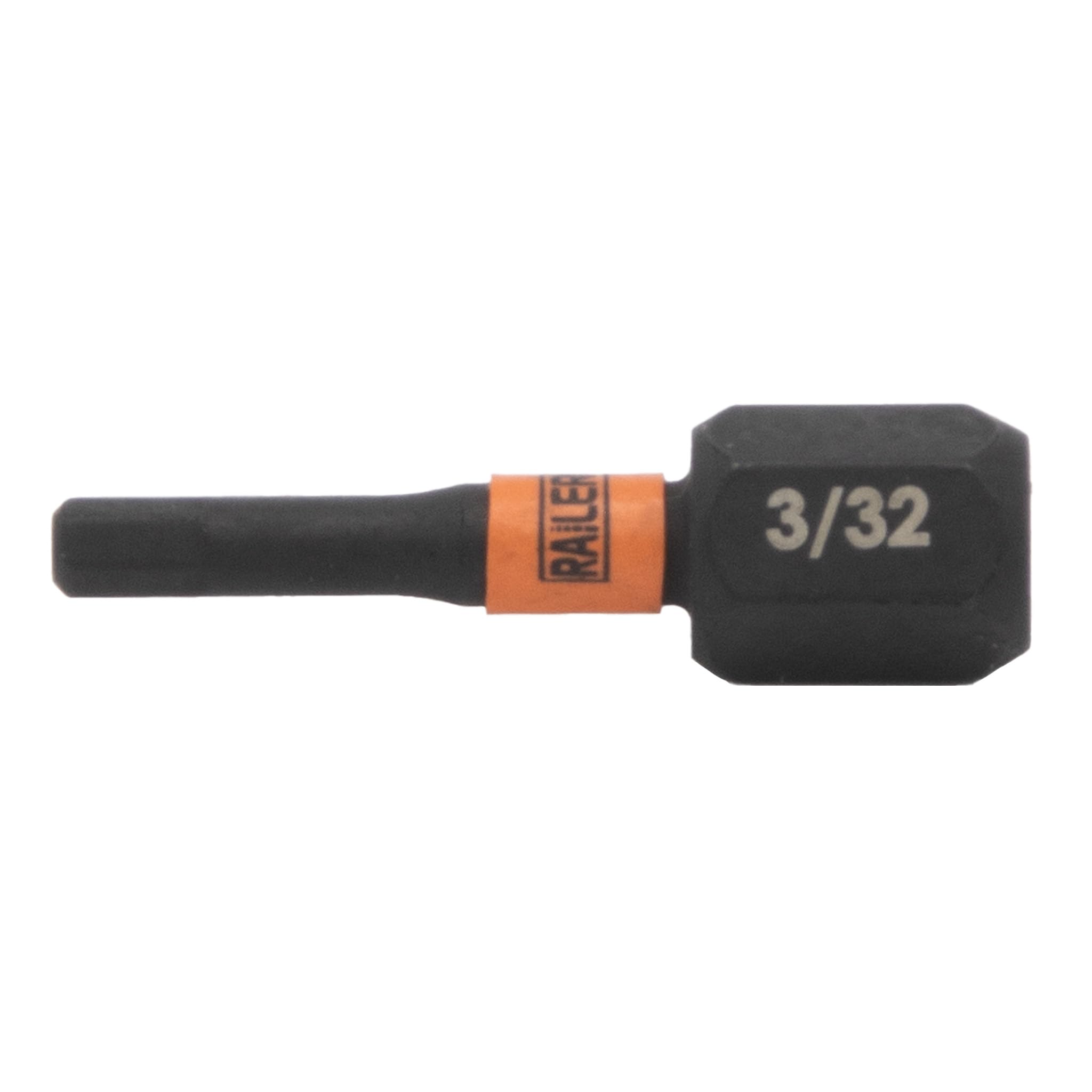 Hex 3/32" Impact Driver Bit - Railer Allen Wrench Drill Hex Bits. 1/4 Quick Release S2 Steel 1 Inch 3/32" Hex Bits. (10 Pack)