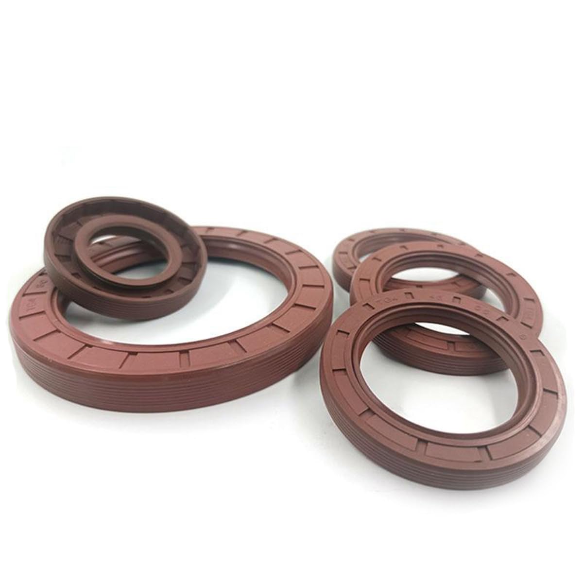 5 Stück TG4 Skelettöldichtung aus Fluorkautschuk Öldichtungslippe Braun(22 mm x 40 mm x 7 mm)