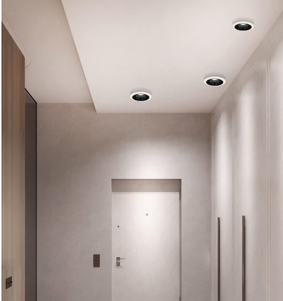 Luminaire encastré LED COB Anti-éblouissement, plafonnier Rond étroit, luminaires encastrés LED Haute Puissance pour hôtels et hôtels en Altitude, 7 W - 6000 K, 15 W -,15w-4000K Nature Light