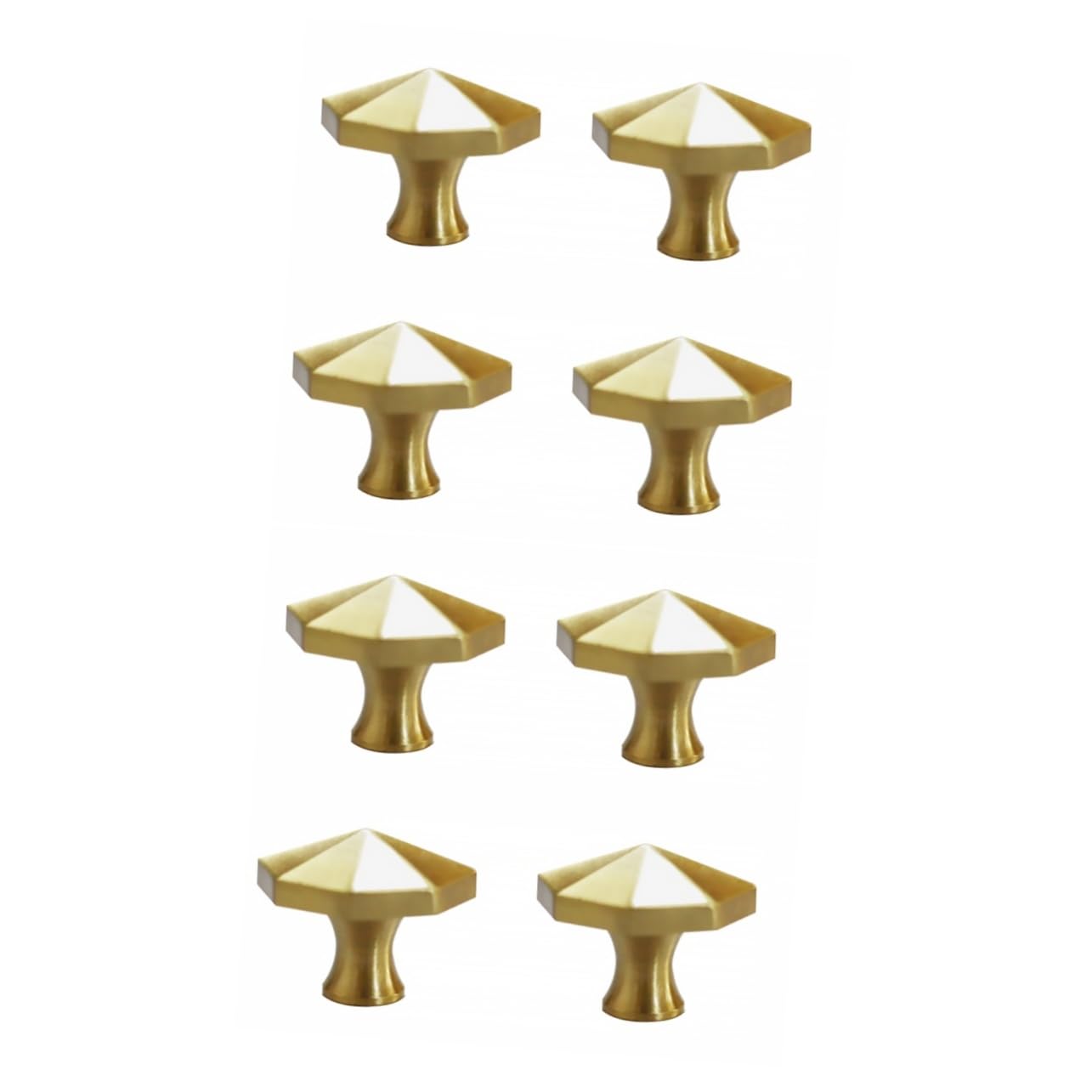 Mikikit 8pezzi Pomelli Ottagonali Ottone Per Armadi Maniglie Per Mobili Design Moderno e Resistente Facili Da Installare Adatti Cucine e Armadi